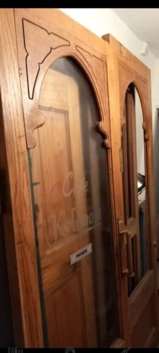 rare kylemore cafe doors 7.5ft tiger oak - Image 1