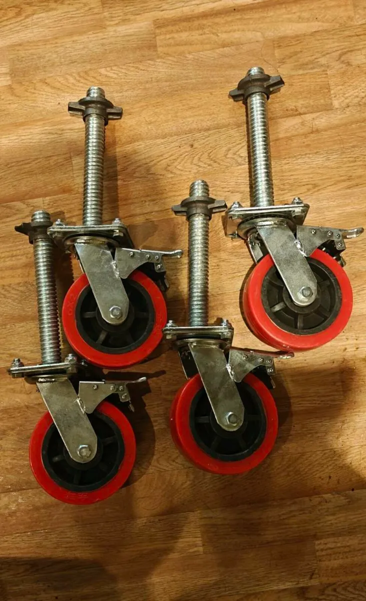 6" scaffolding wheels - Image 1