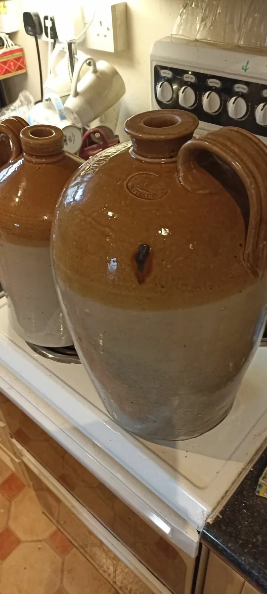 Old Salt Glazed Pottery Jug - Image 1