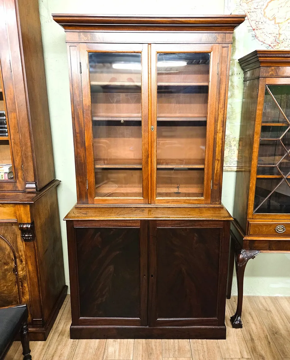 Antique Irish Bookcase- Williams & Gibton-1830's - Image 3