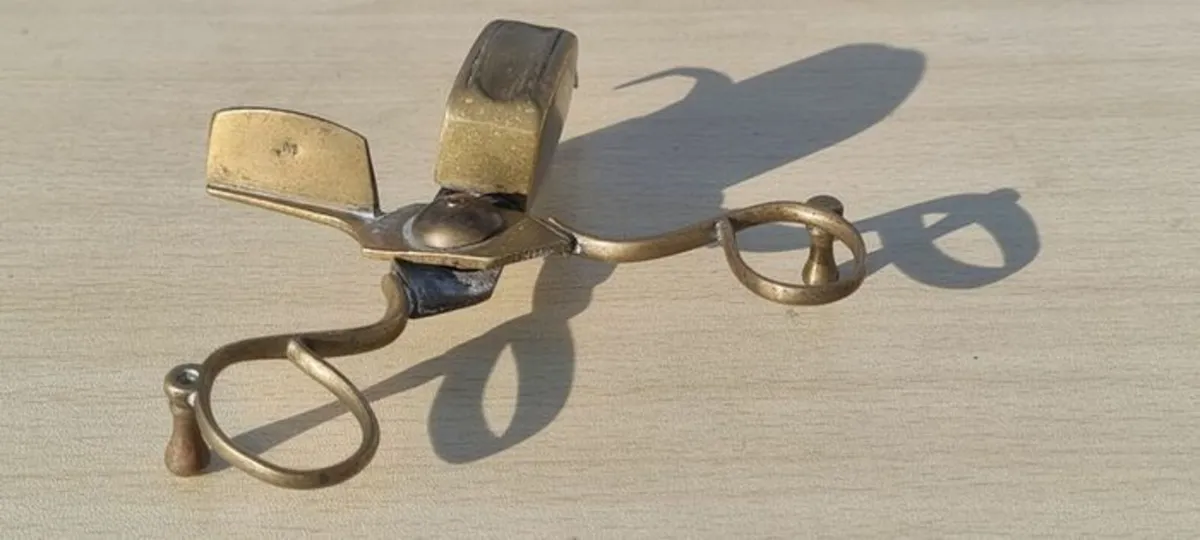 Vintage  Brass Candle Scissors & Snuffer - Image 2