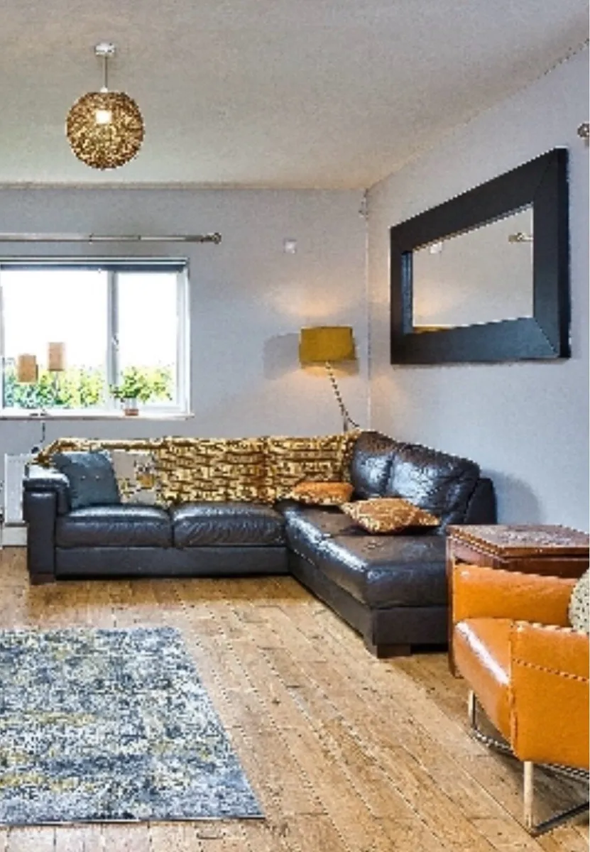 Italian Leather Corner Sofa - Image 2