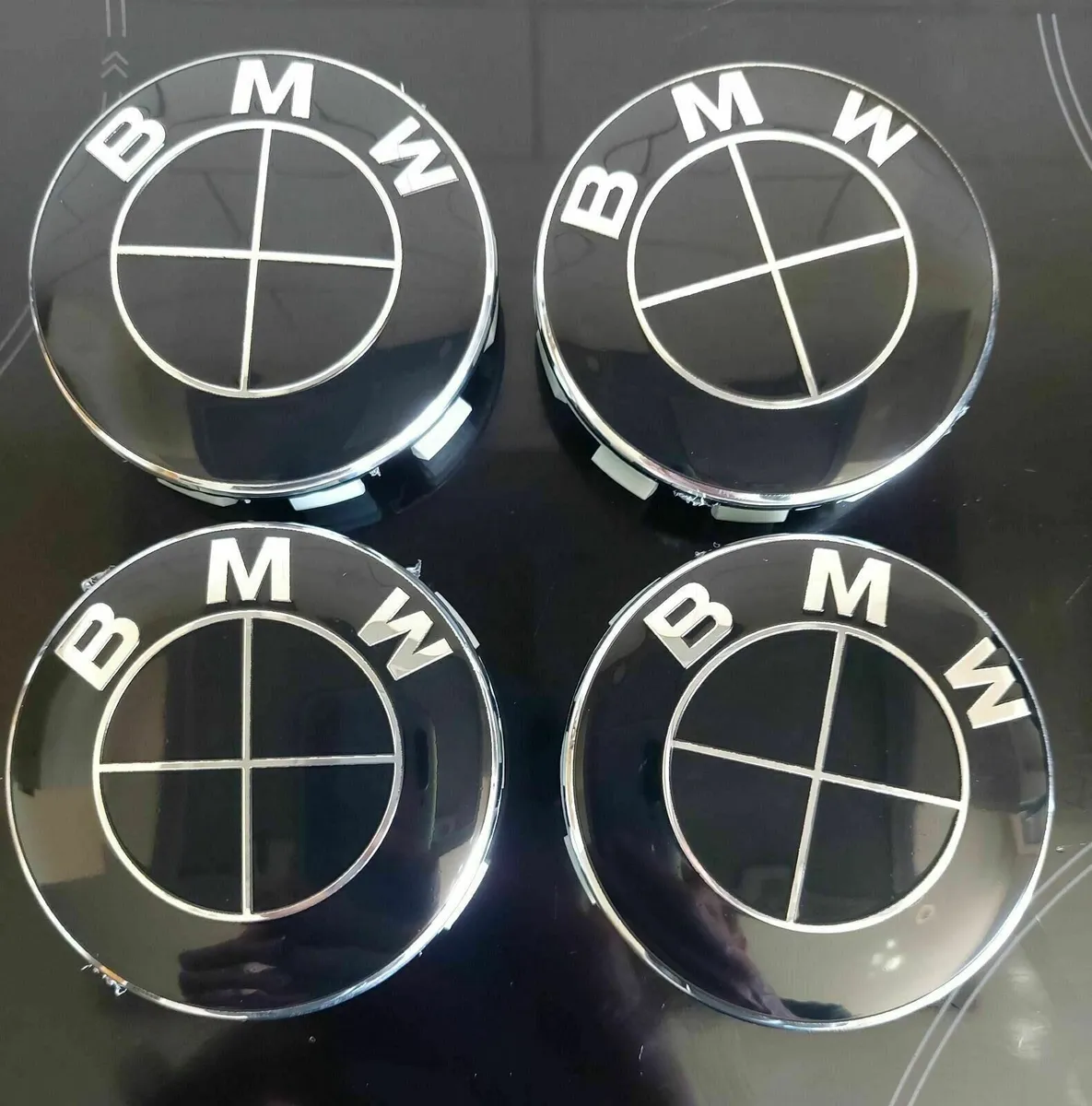 4 x All Black BMW Centre Caps (68mm) Free Post - Image 2