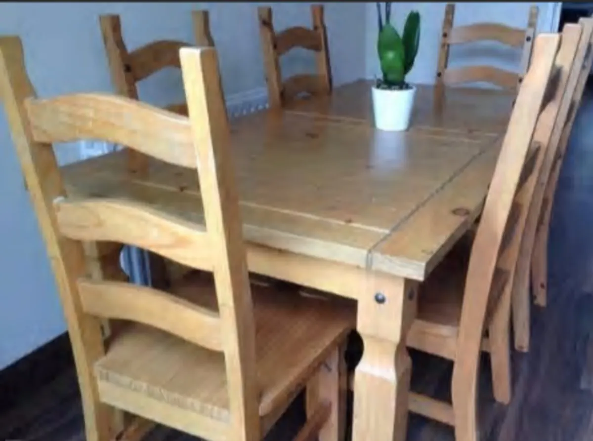 Table and 6 Chairs - Image 1