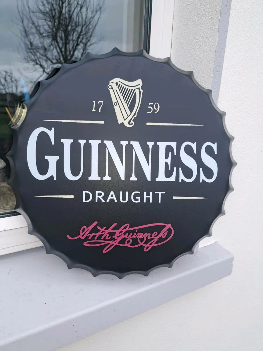 Large Guinness metal sign - Image 1