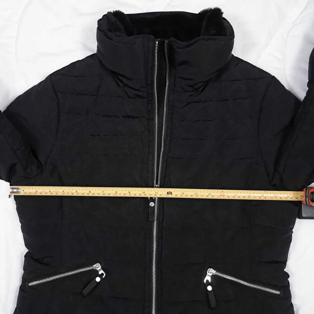 Per Una Black Quilted Puffer Jacket 14UK/42EU - Image 4