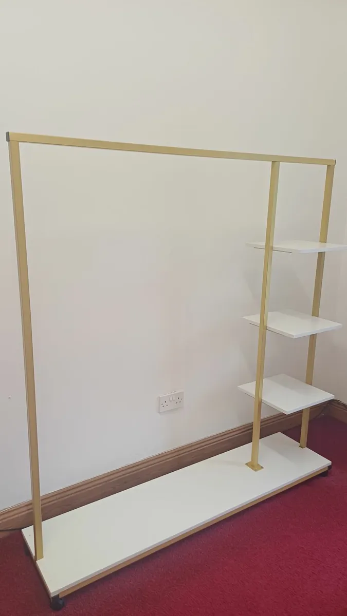 Heavy Duty Clothes RAIL with SHELVES - Image 1