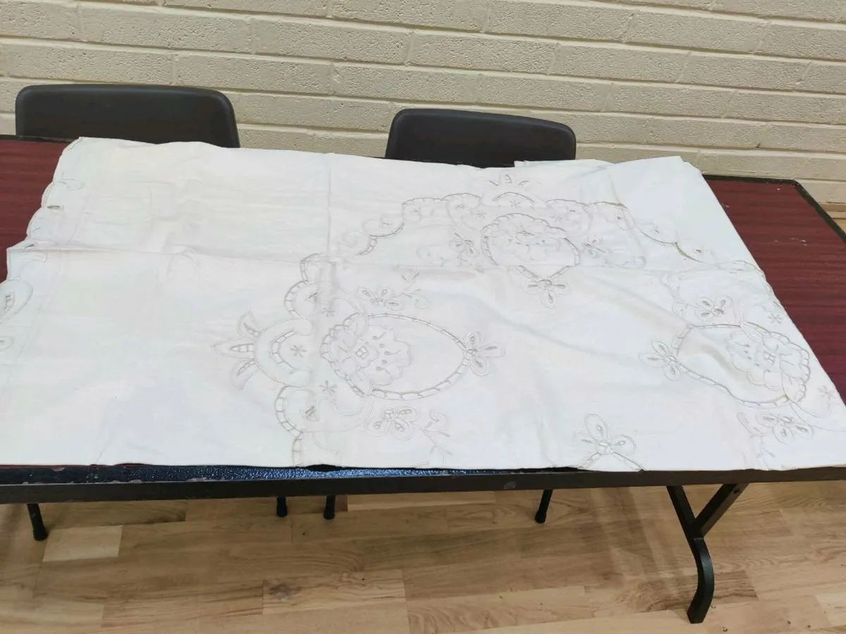 EMBROIDERY WHITE 100% COTTON, Single Duvet Cover ! - Image 3