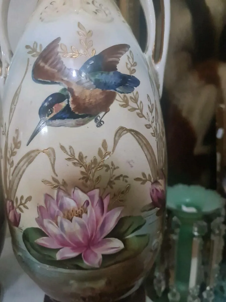 Antique handpainted vases POSTAGE AVAILABLE - Image 2