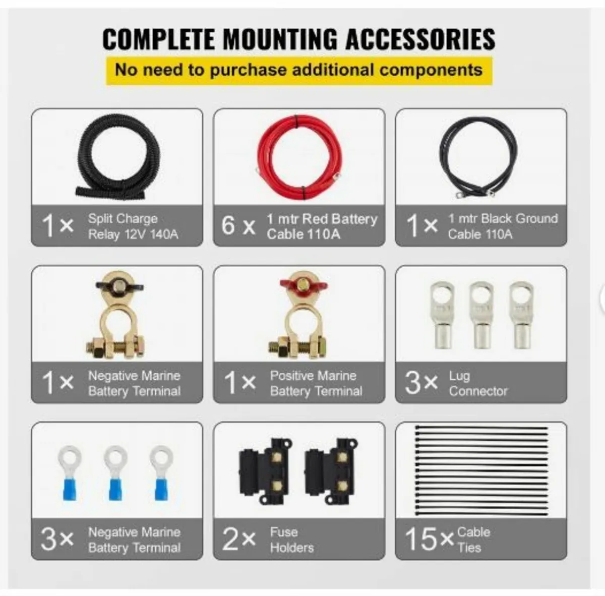 Split Charge Relay Kit, 6mtr 12V, Automatic - Image 2