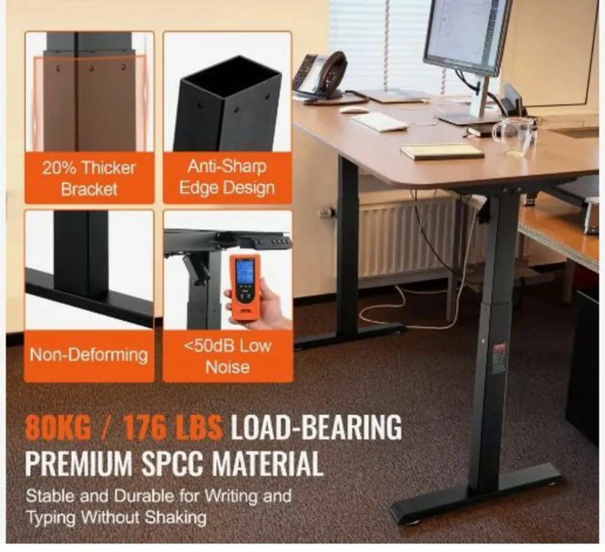 Standing Desk Frame, Adjustable 70-117 cm - Image 3