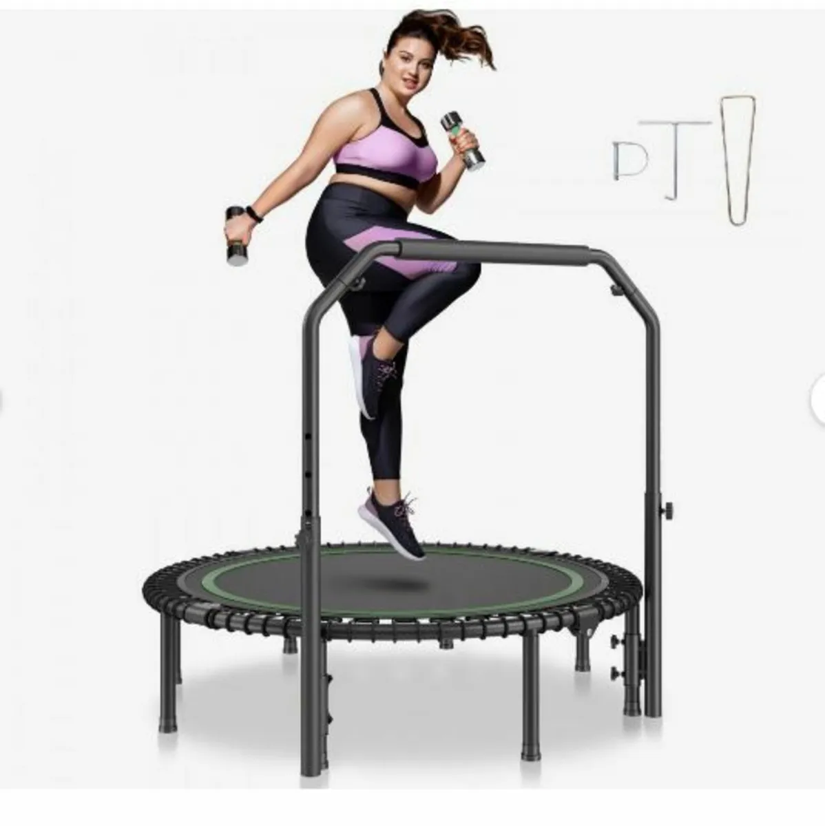 Foldable Mini Trampoline, 51 Inch Fitness - Image 1