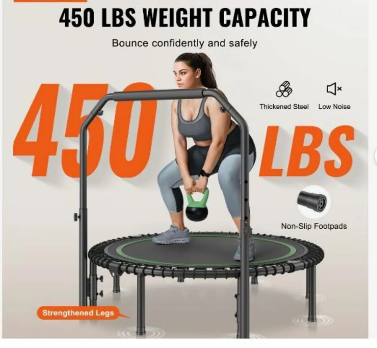 Foldable Mini Trampoline, 51 Inch Fitness - Image 2