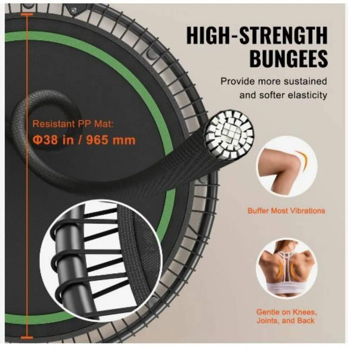 Foldable Mini Trampoline, 51 Inch Fitness - Image 3