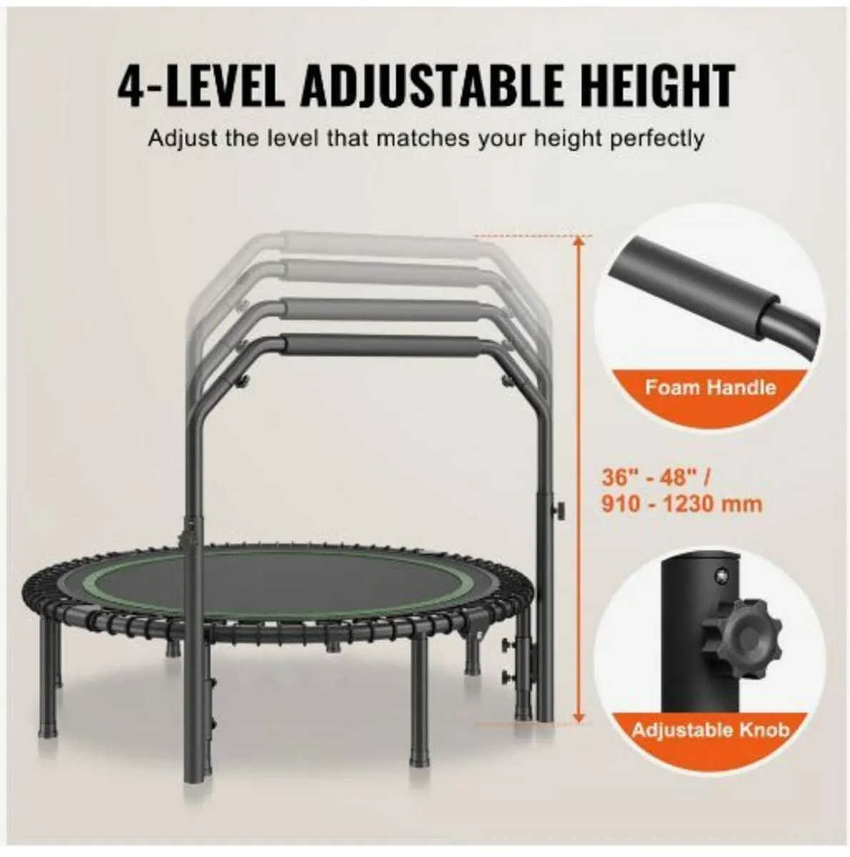 Foldable Mini Trampoline, 51 Inch Fitness - Image 4