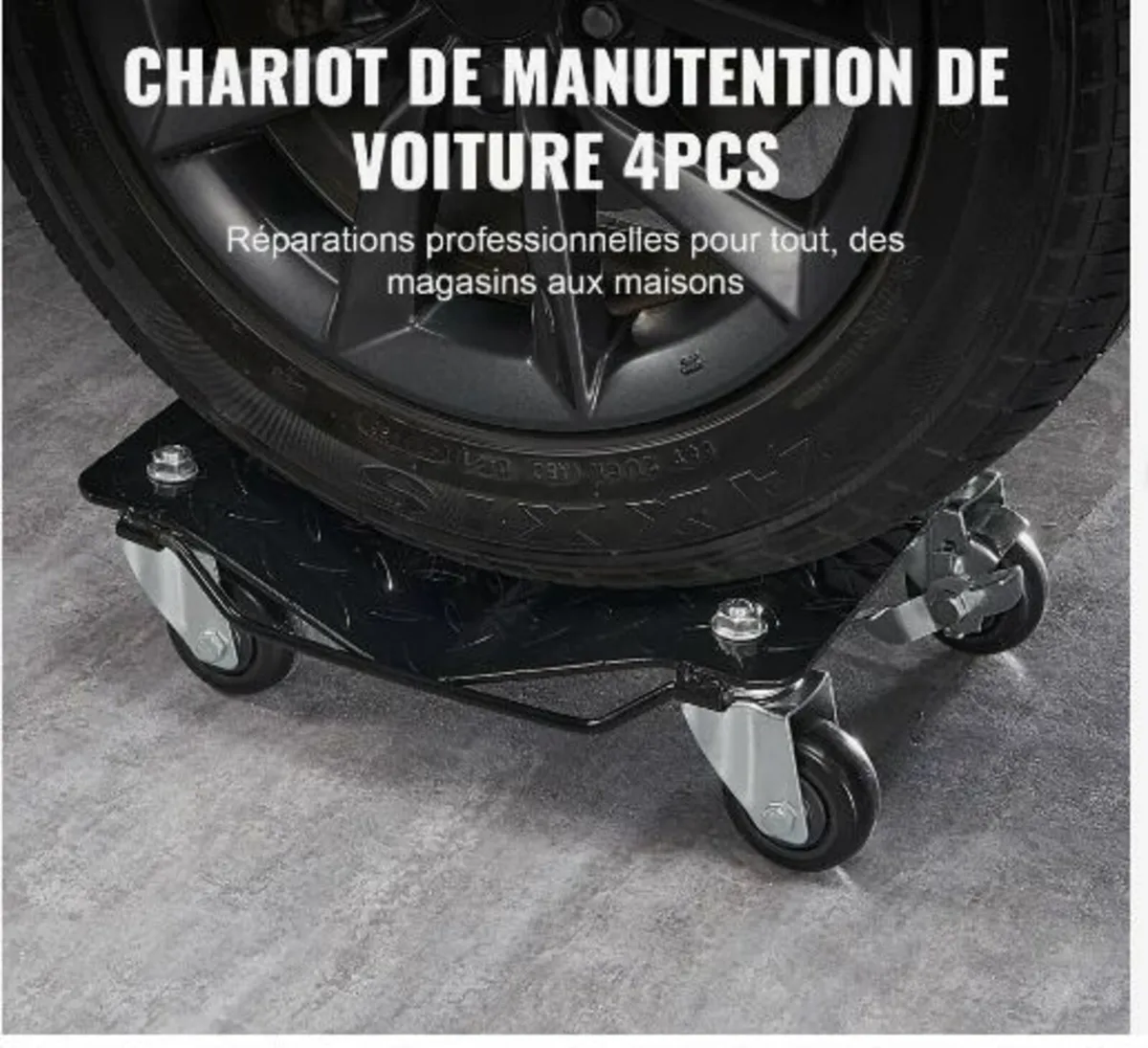 Car Dolly Wheel Tire Dolly 4 PCS Heavy Duty - Image 3