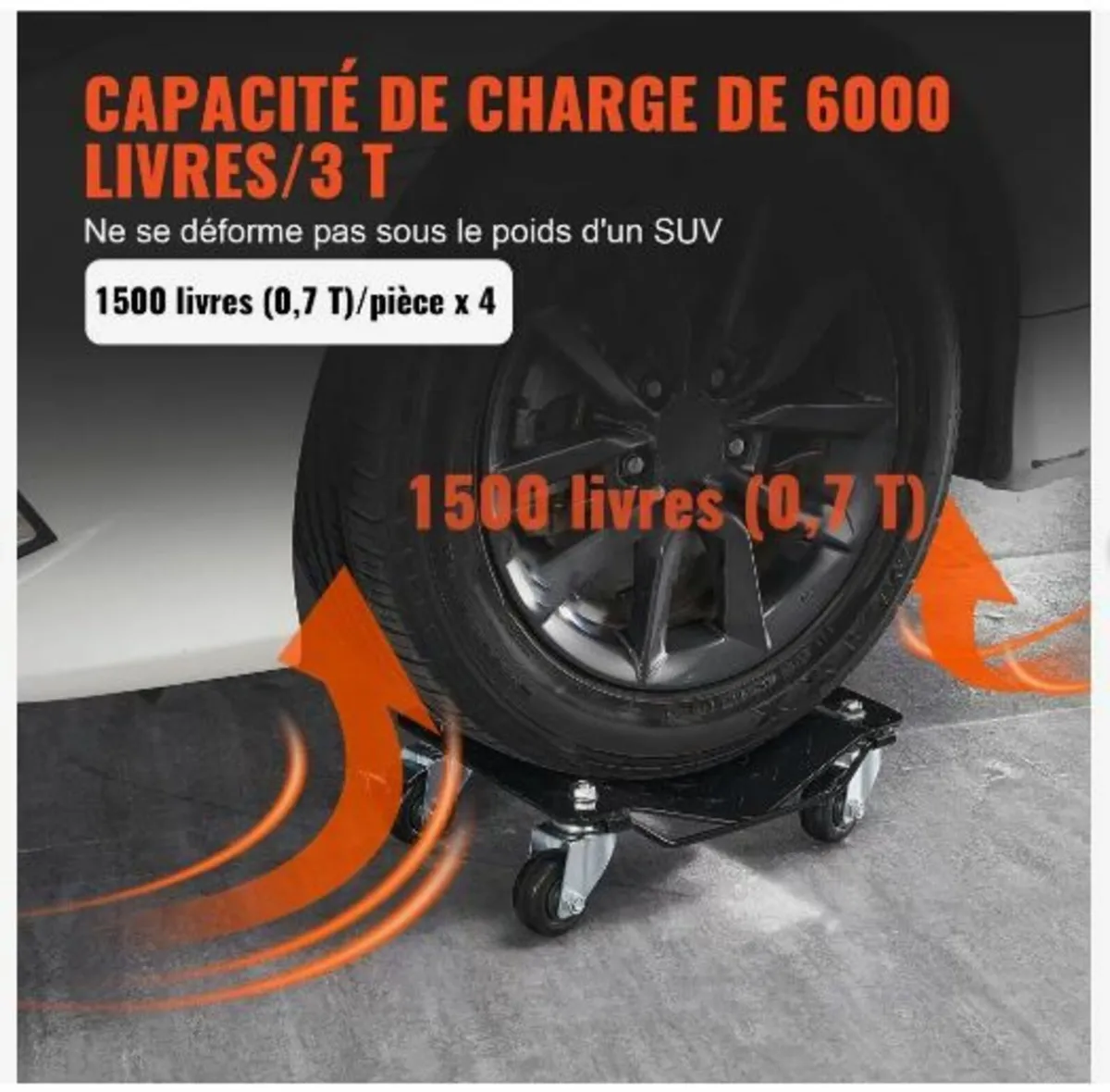 Car Dolly Wheel Tire Dolly 4 PCS Heavy Duty - Image 4