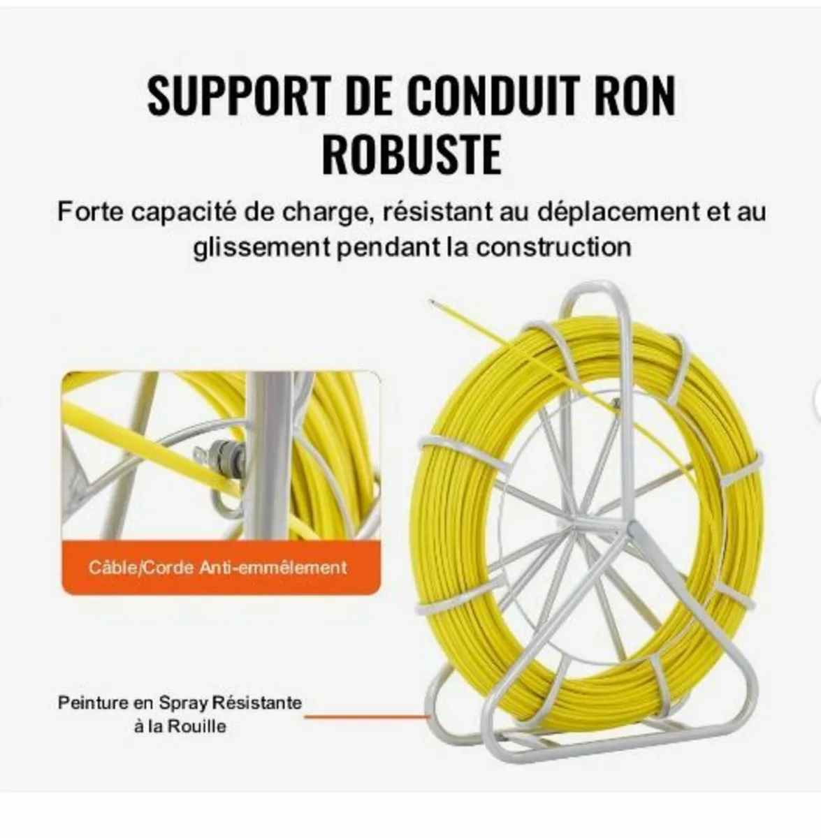 Fish Tape Fiberglass, 129.5 m, 6.4 mm - Image 3