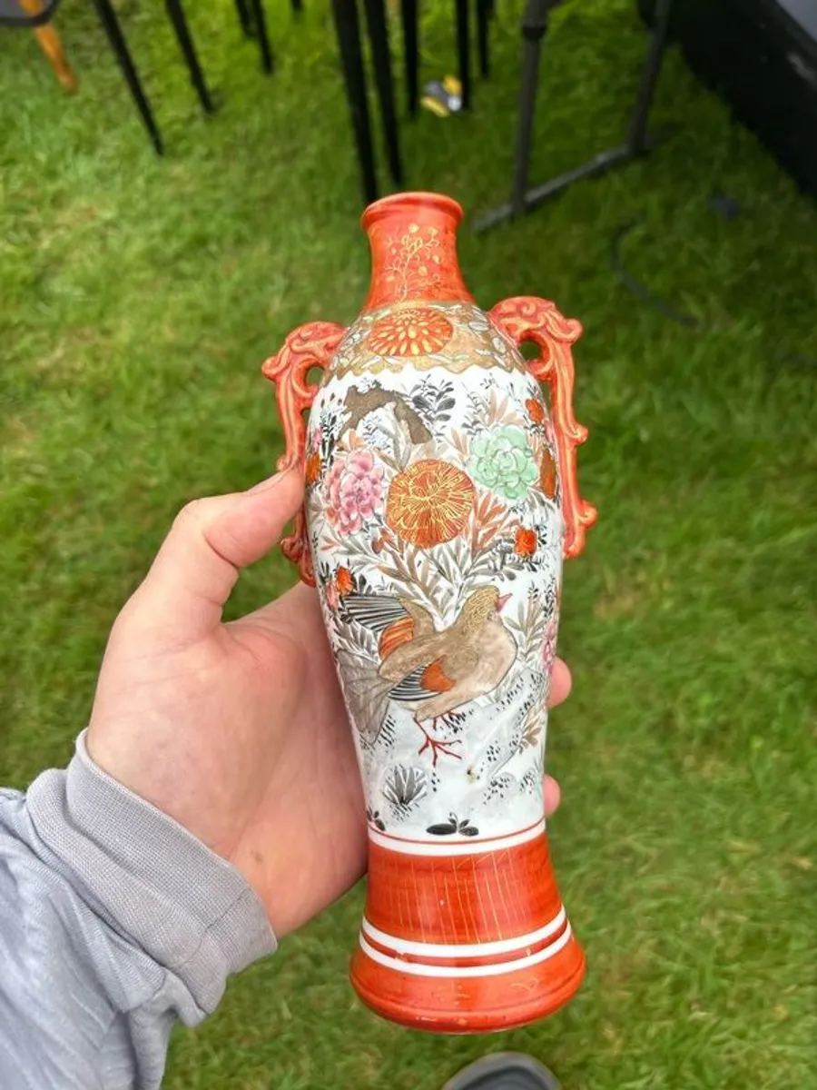 Japanese Kutani  Vase Meji period - Image 1