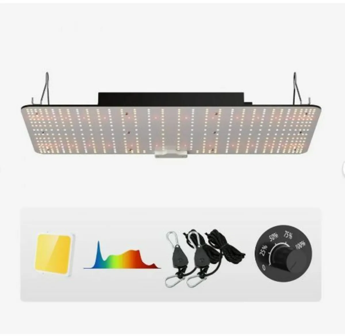 LED Grow Light, 200W Full Spectrum Dimmable - Image 1
