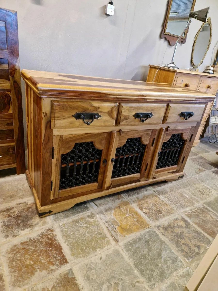 Vintage Indian rosewood sideboard - Image 1