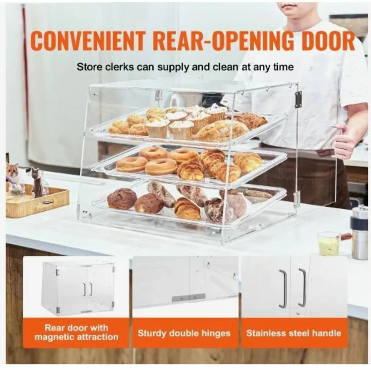 Pastry Display Case, 3-Tier Commercial - Image 4