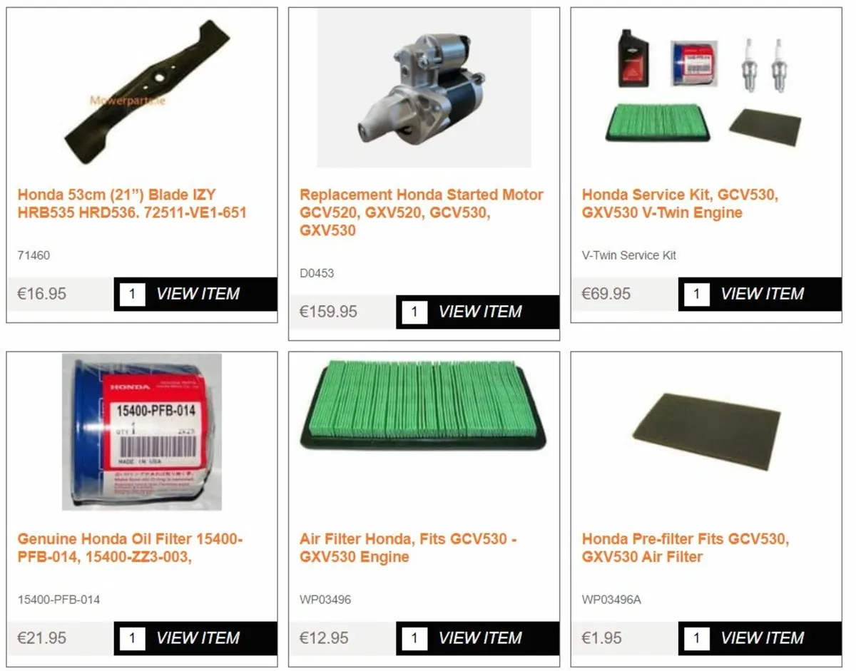 Honda Spare Parts - Image 1