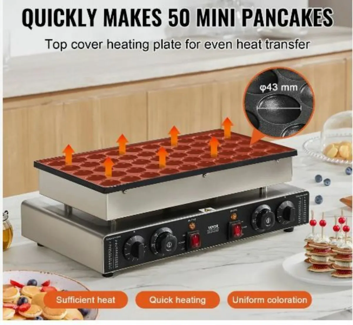Mini Dutch Pancake Maker, 50PCS 43mm - Image 3