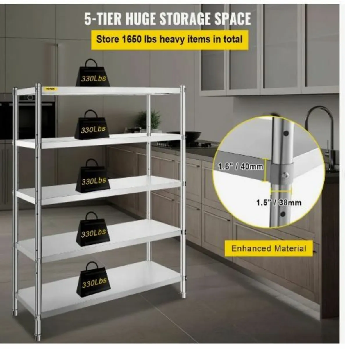 Shelving Unit 48x18.5 Inch Storage - Image 3