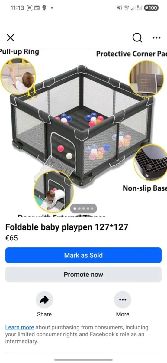 Foldable playpen - Image 4