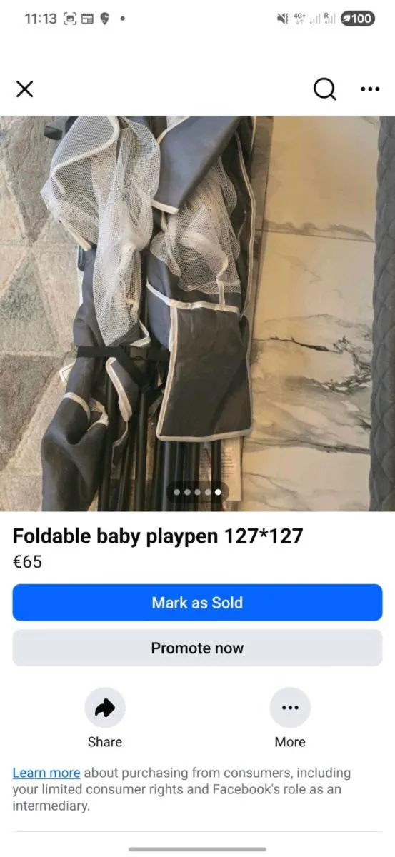 Foldable playpen - Image 1