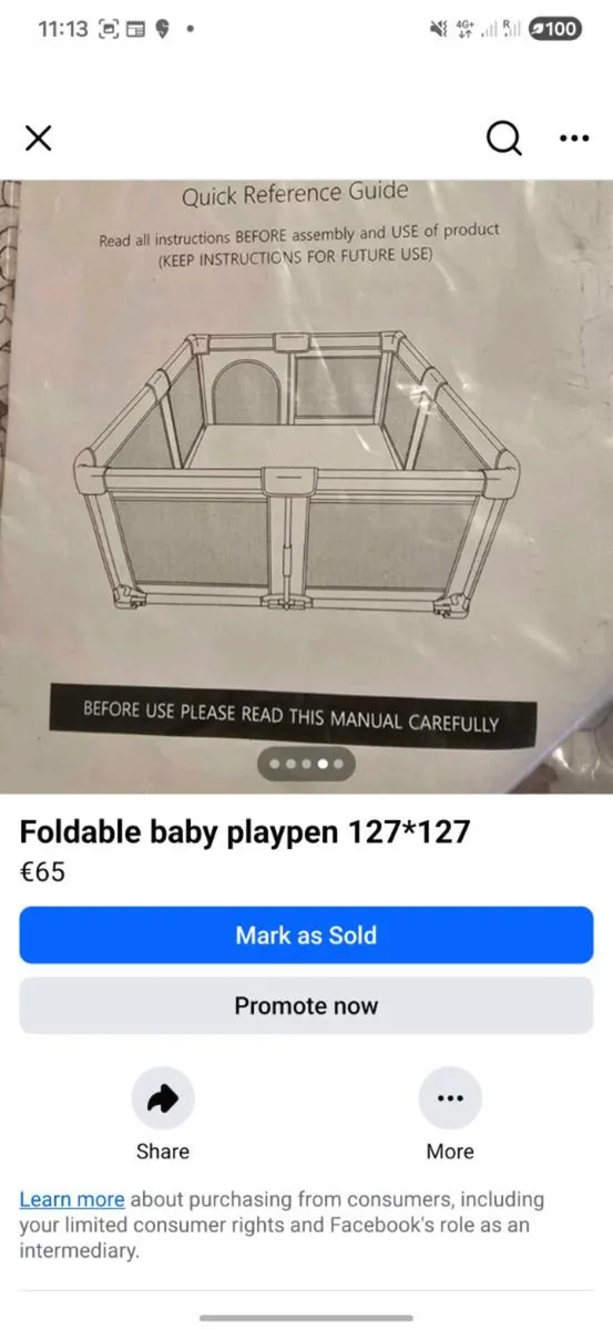 Foldable playpen - Image 2