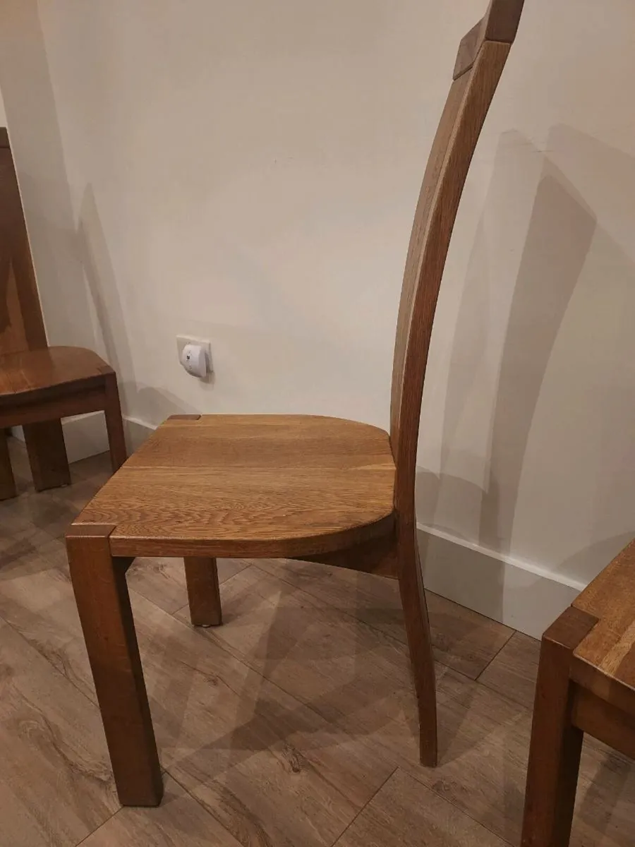 Dinning table Chairs (solid Oak) - Image 3