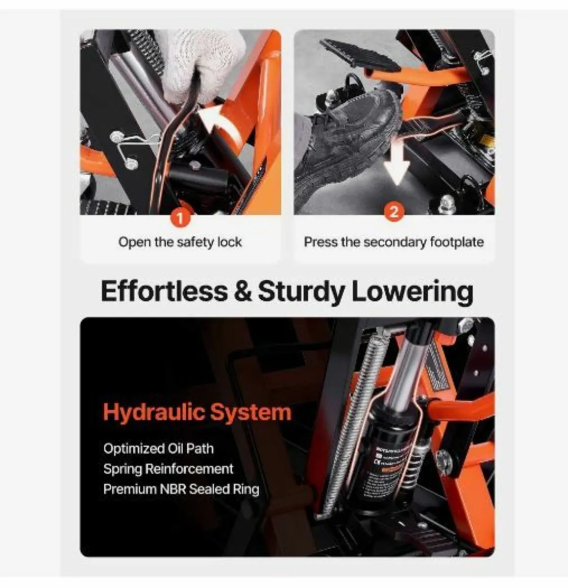 Motorcycle Hydraulic Pump Jack 680.4 kg - Image 2