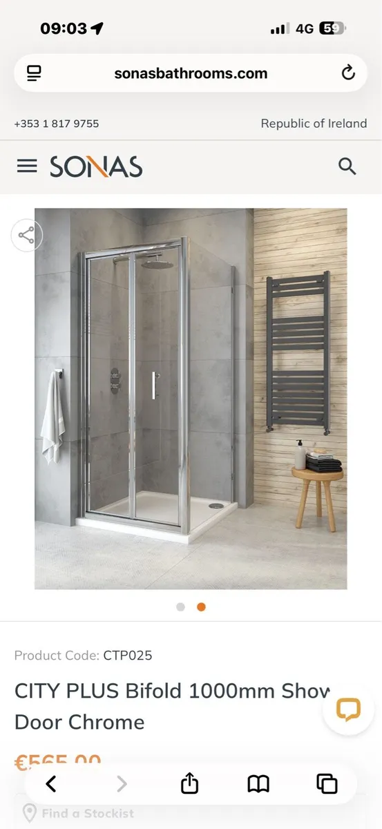 Bifold  shower door - Image 2