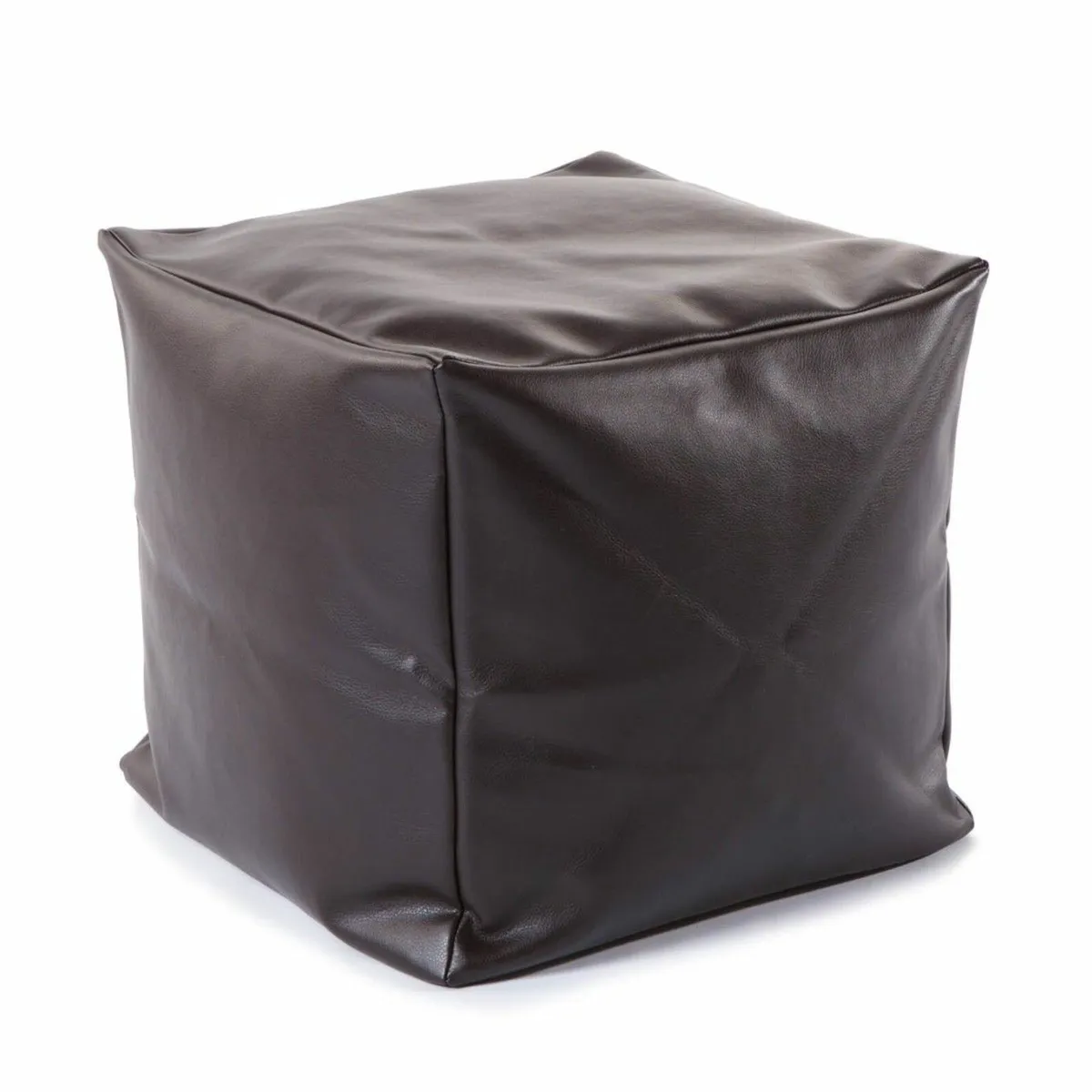 Brown Bean Bag Ottoman Cover Medium Unfilled - Image 2