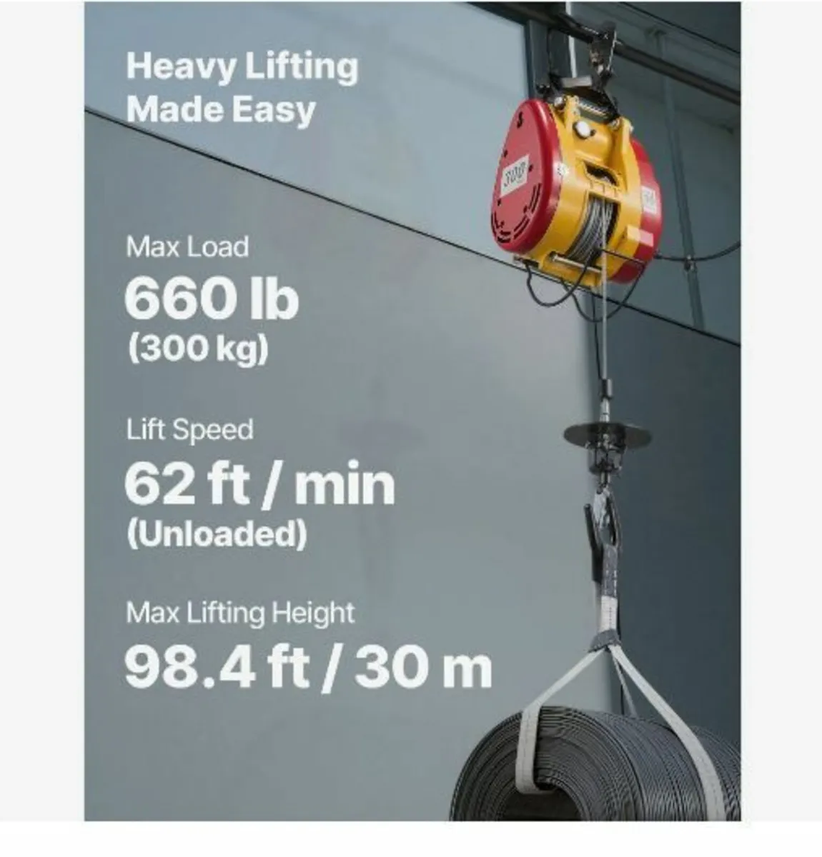 2-in-1 Electric Hoist Winch, 300 kg Capacity - Image 4