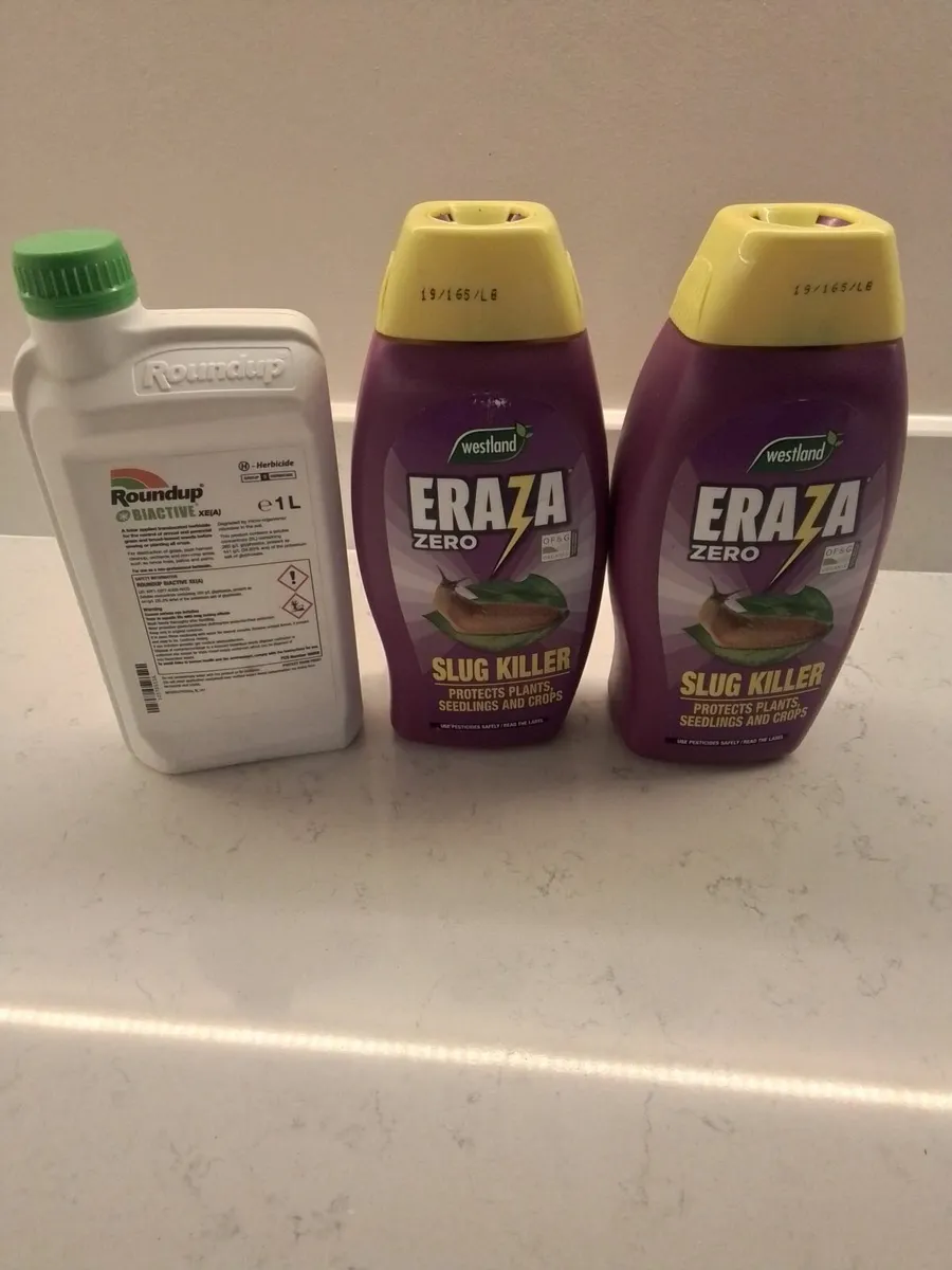 Roundup/ slug pellets