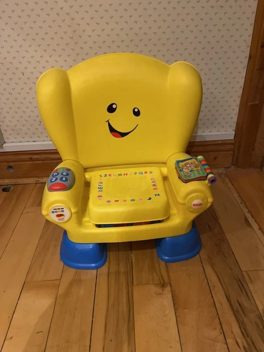 Fisher Price kids chair laugh & learn + steering wheel and controls - Image 2