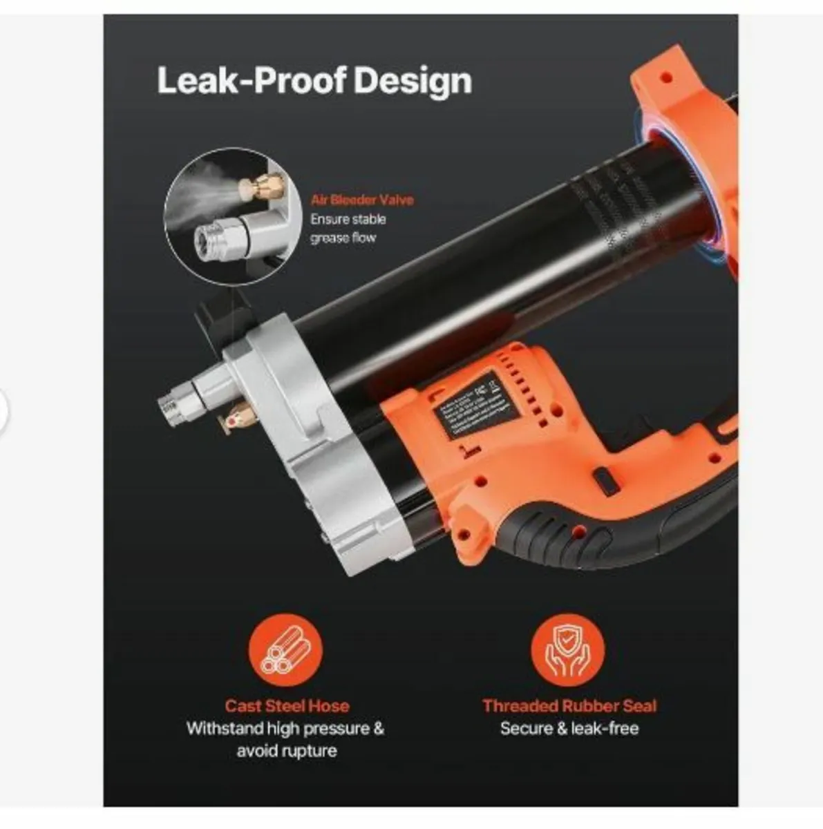Cordless Grease Gun, 8000 PSI Max Pressure - Image 3