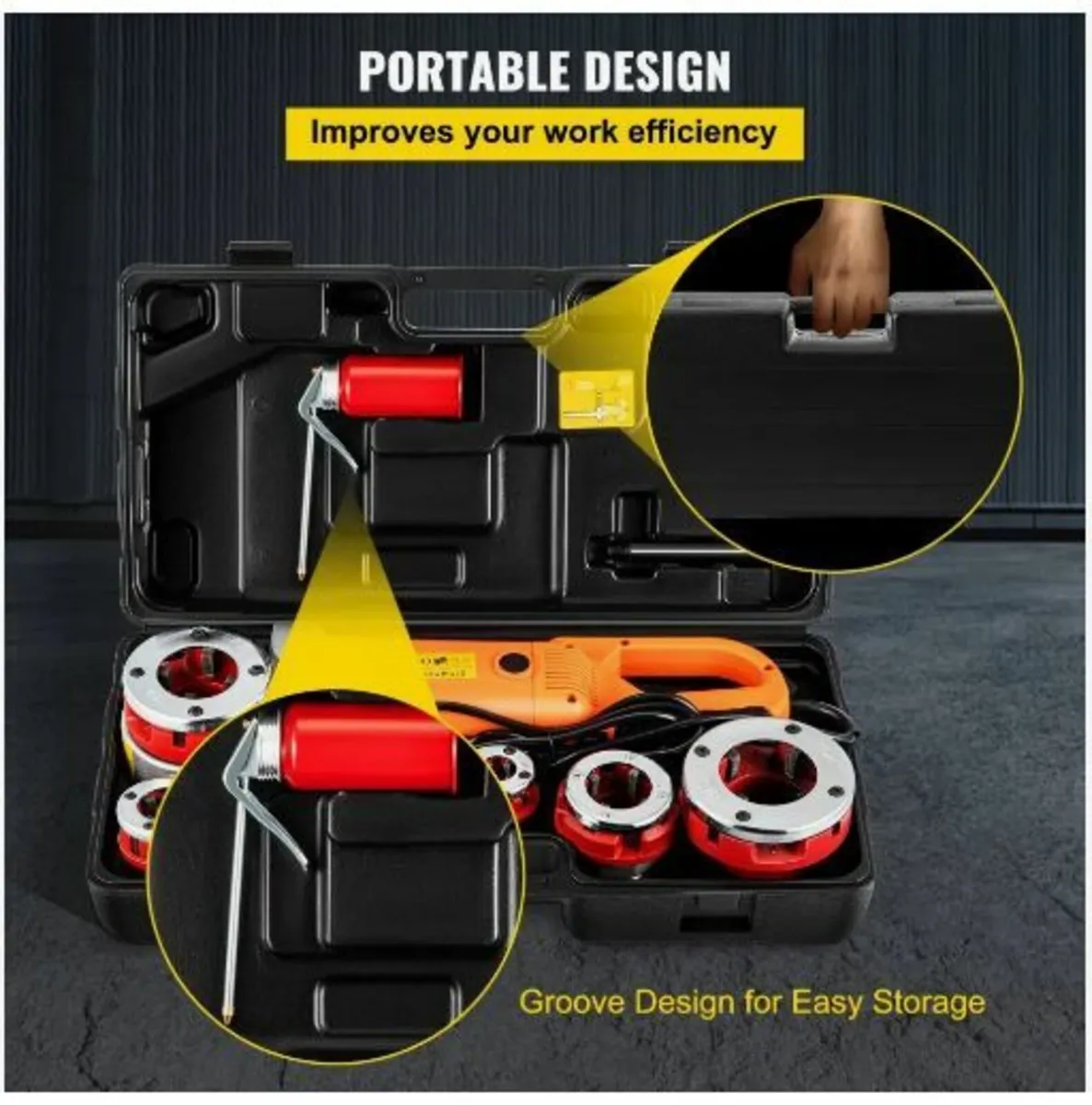 Electric Pipe Threader, 2300W Pipe - Image 4