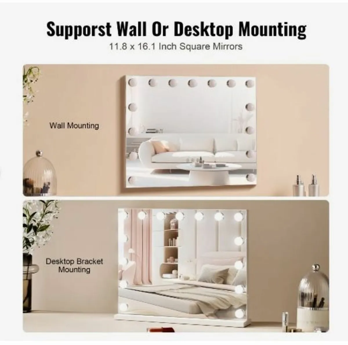 Hollywood Vanity Mirror With Lights - Image 3