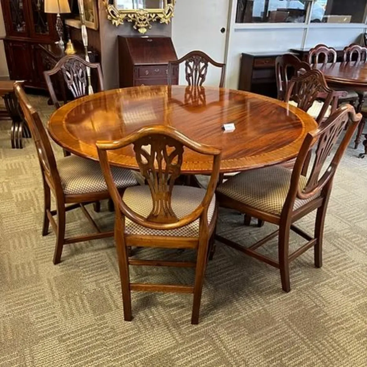 William Tillman, regency round dining table & six