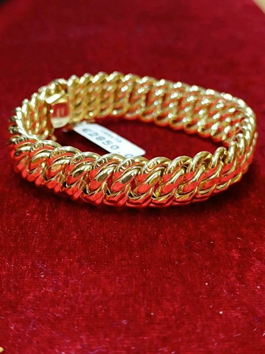 9k Yellow Gold Byzantine Bracelet , Brand New - Image 2