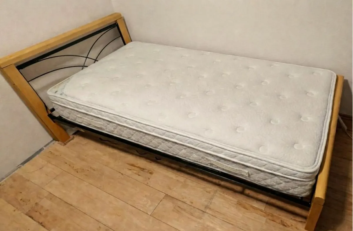 Single Bed Frame with Mattress - Image 1