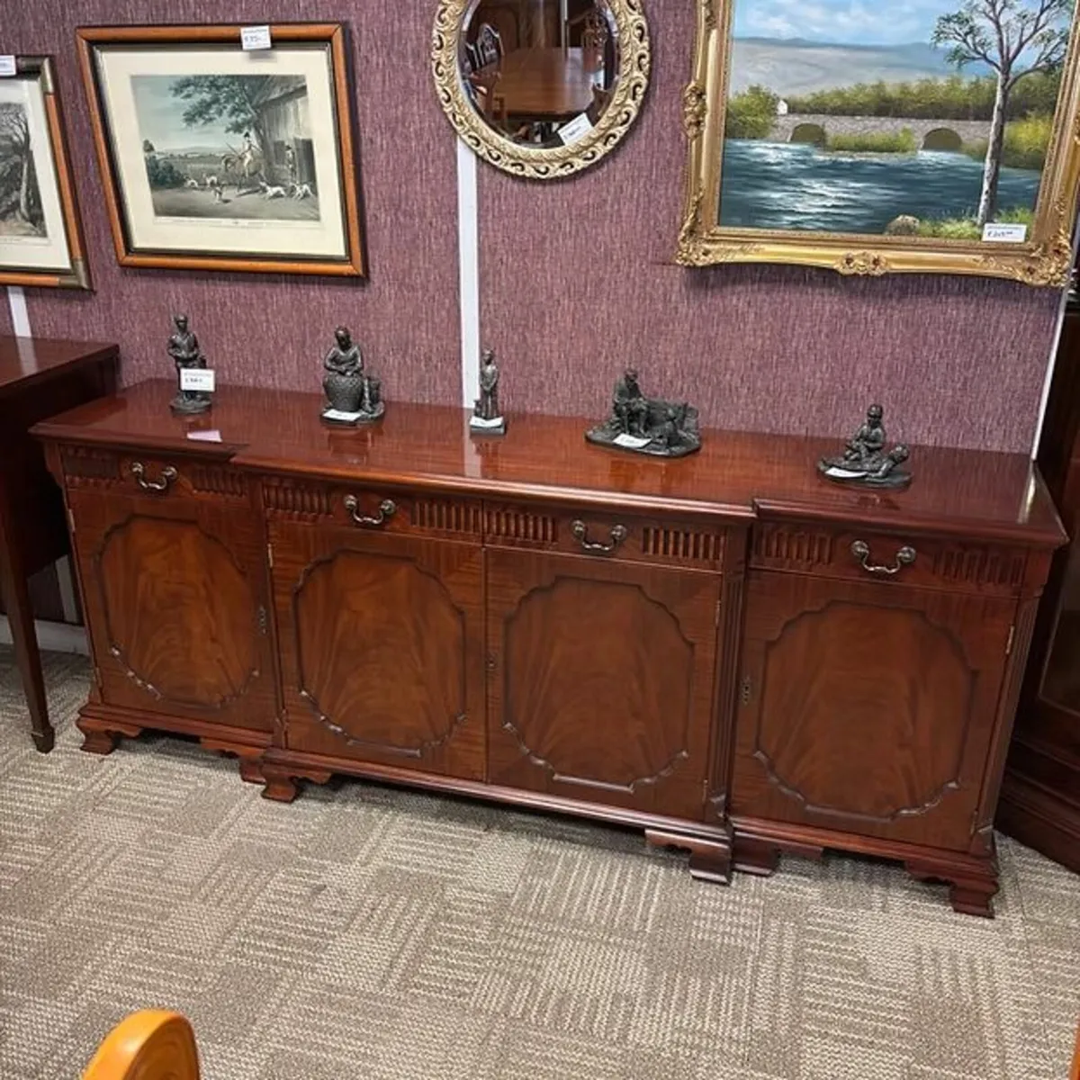 Beautiful mahogany flamed Charles Burr four door s