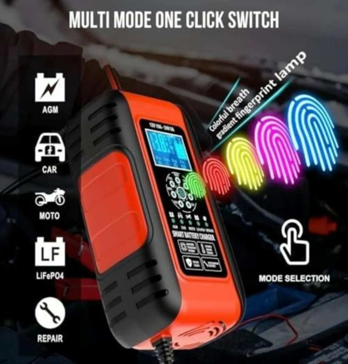 Car Battery Charger 12/24V, 10A. - Image 2