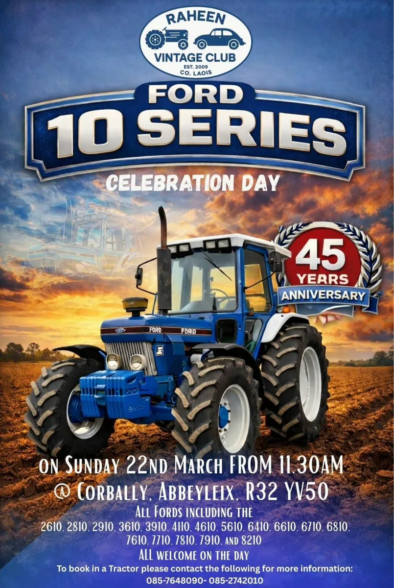 Ford 10 series day Sunday 22nd March - Image 1
