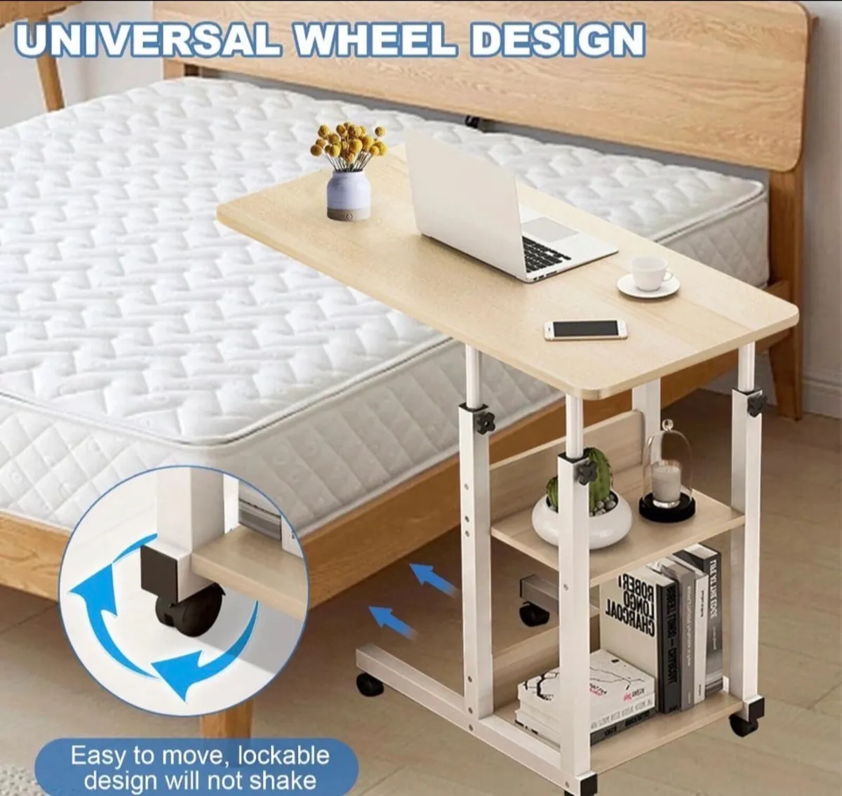 Overbed Table Over Bed Computer Desk NEW - Image 1