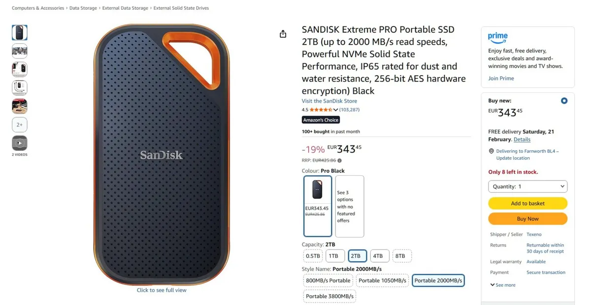 External SSD - SanDisk Extreme PRO - Image 1